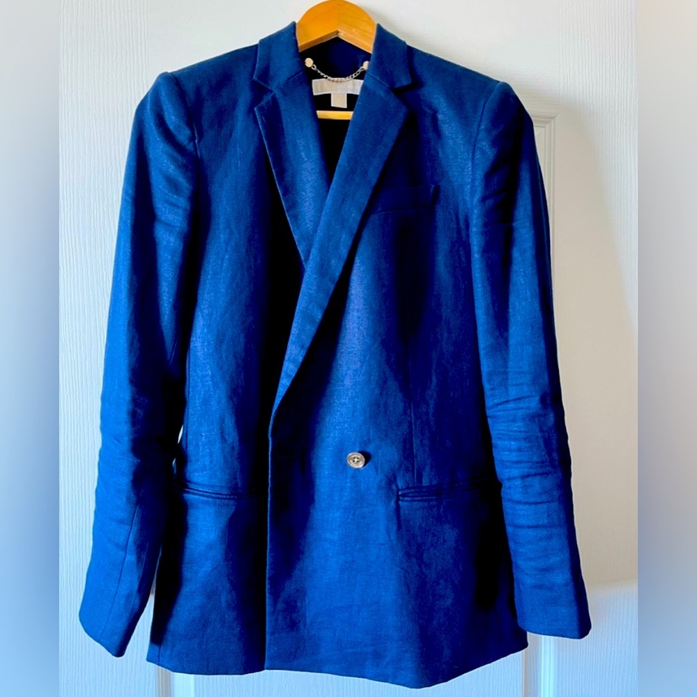 ⚜️ Michael Kors Linen Blazer - True Navy - Size 2 ⚜️